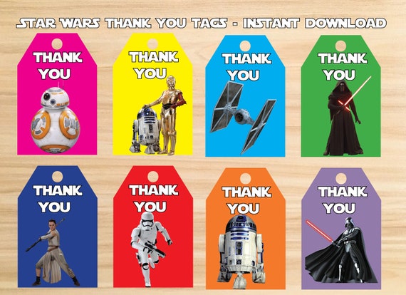 printable thank you tags star wars