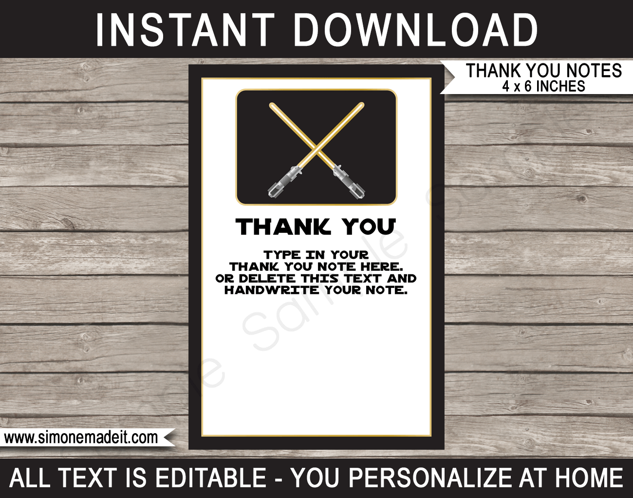 printable thank you tags star wars