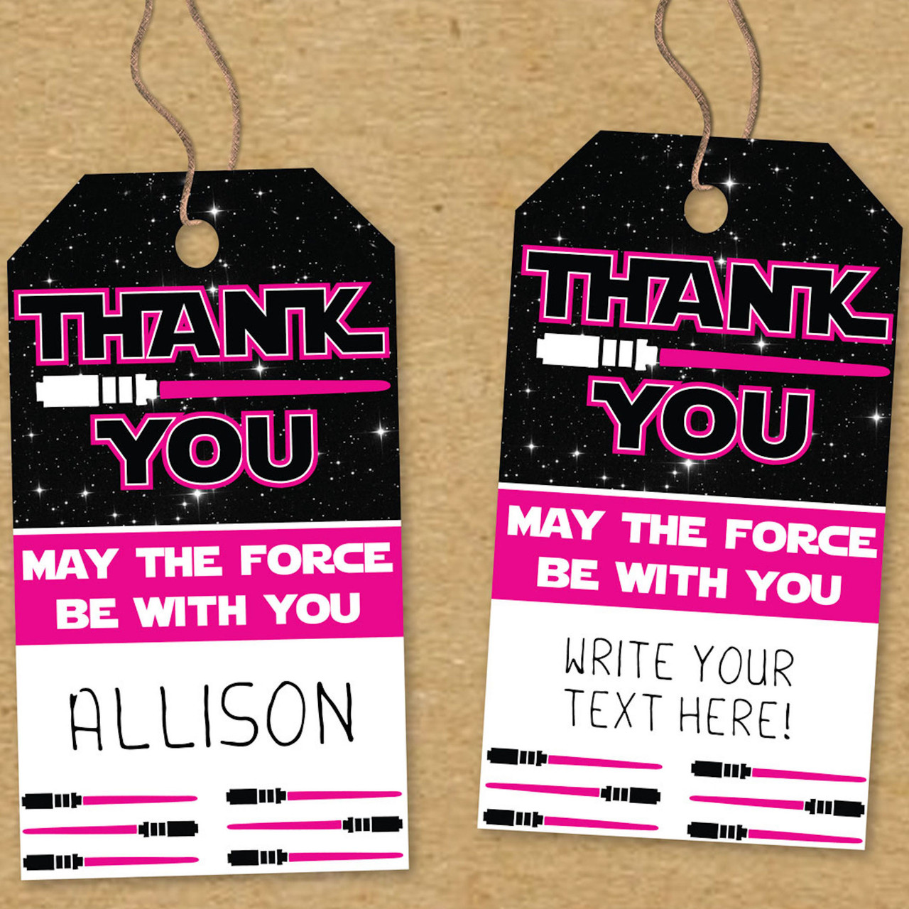 printable thank you tags star wars