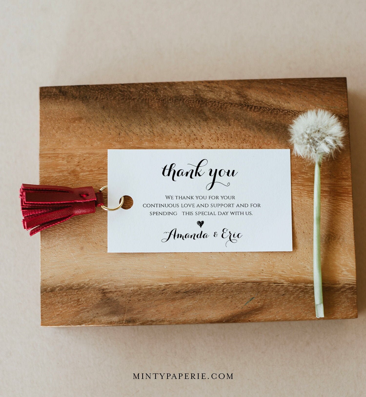 printable thank you tags wedding