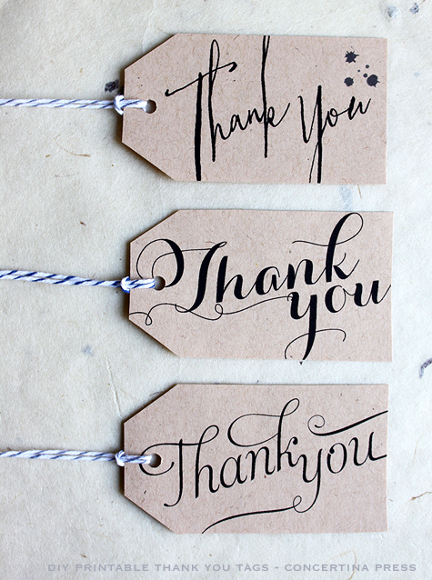 Free Printable Thank You Tags — Mirabelle Makery