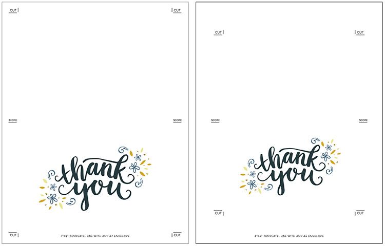 Freebie: Printable Thank You Card