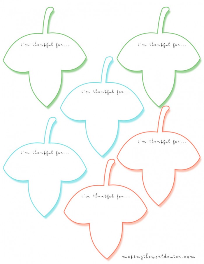 printable thankful leaves