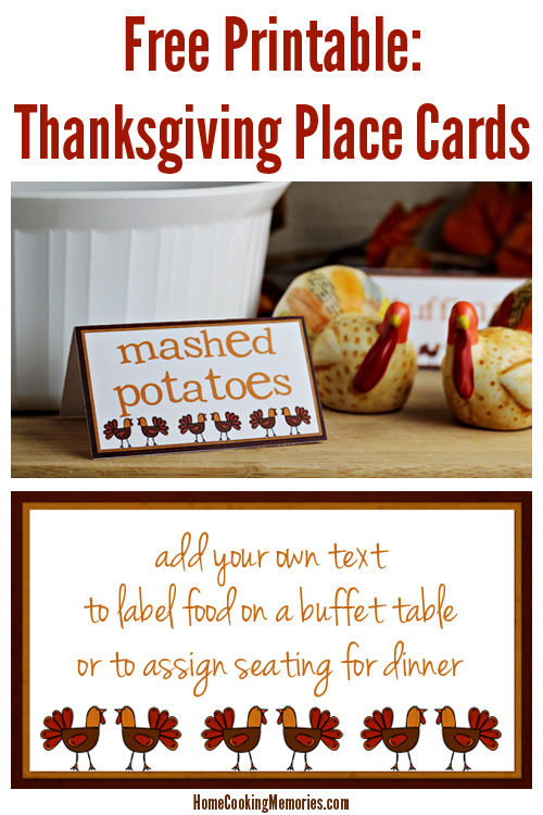 printable thanksgiving place card holders