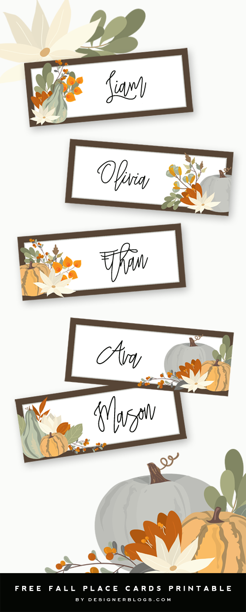 printable thanksgiving place card holders