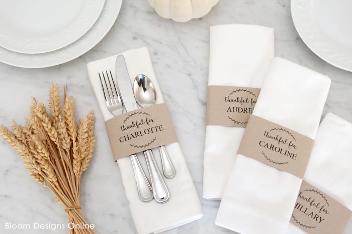 printable thanksgiving place card holders