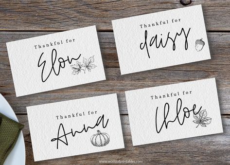 printable thanksgiving place card holders
