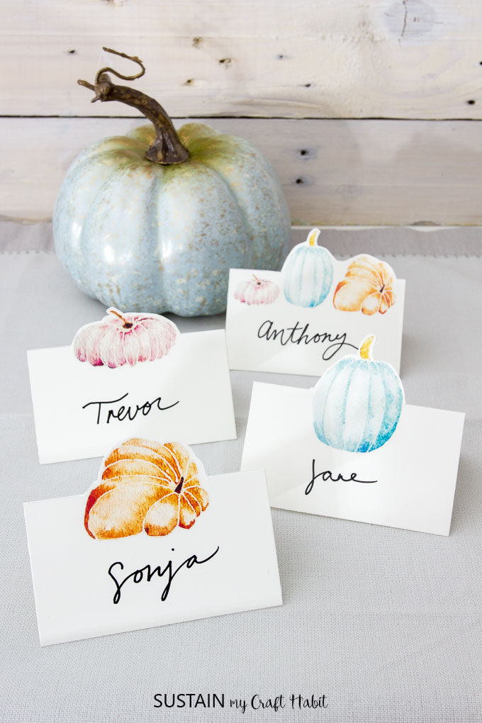 printable thanksgiving place card holders