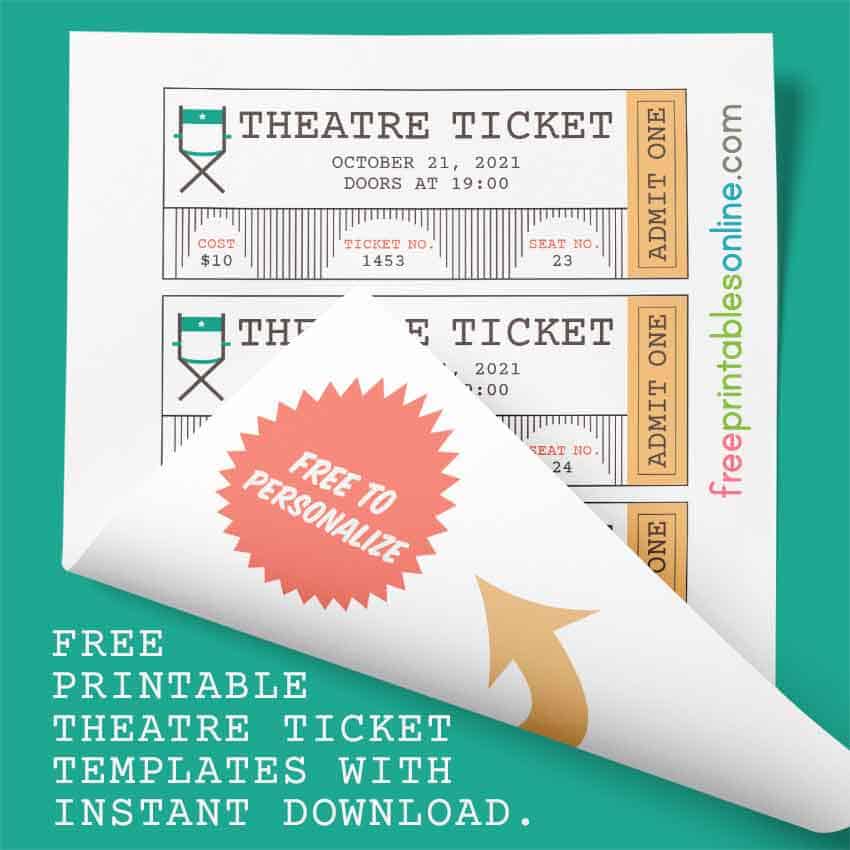 Free Theatre Ticket Template - Free Printables Online