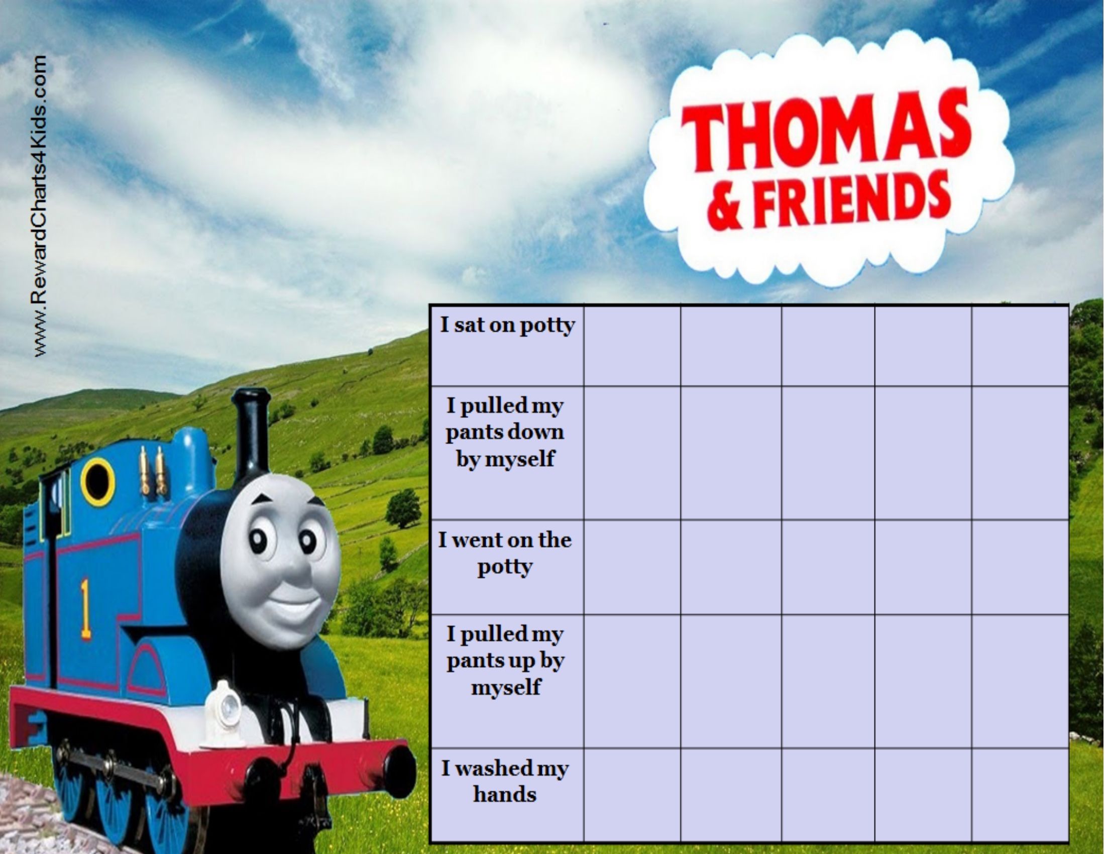 Free Potty Training Chart | Customize Online &  Print at Home