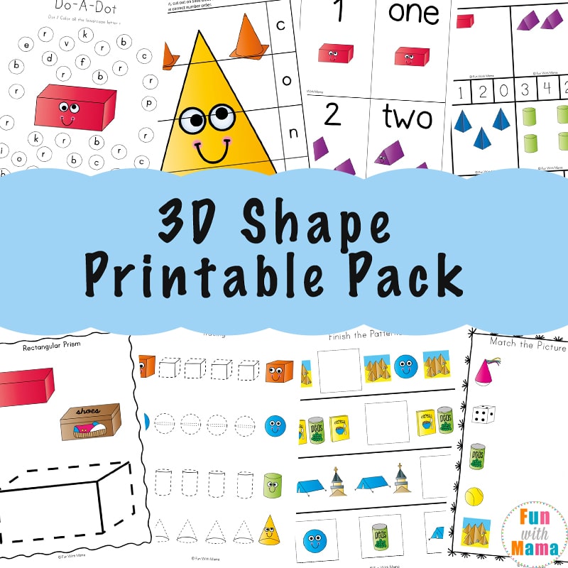 printable three dimensional shapes worksheets