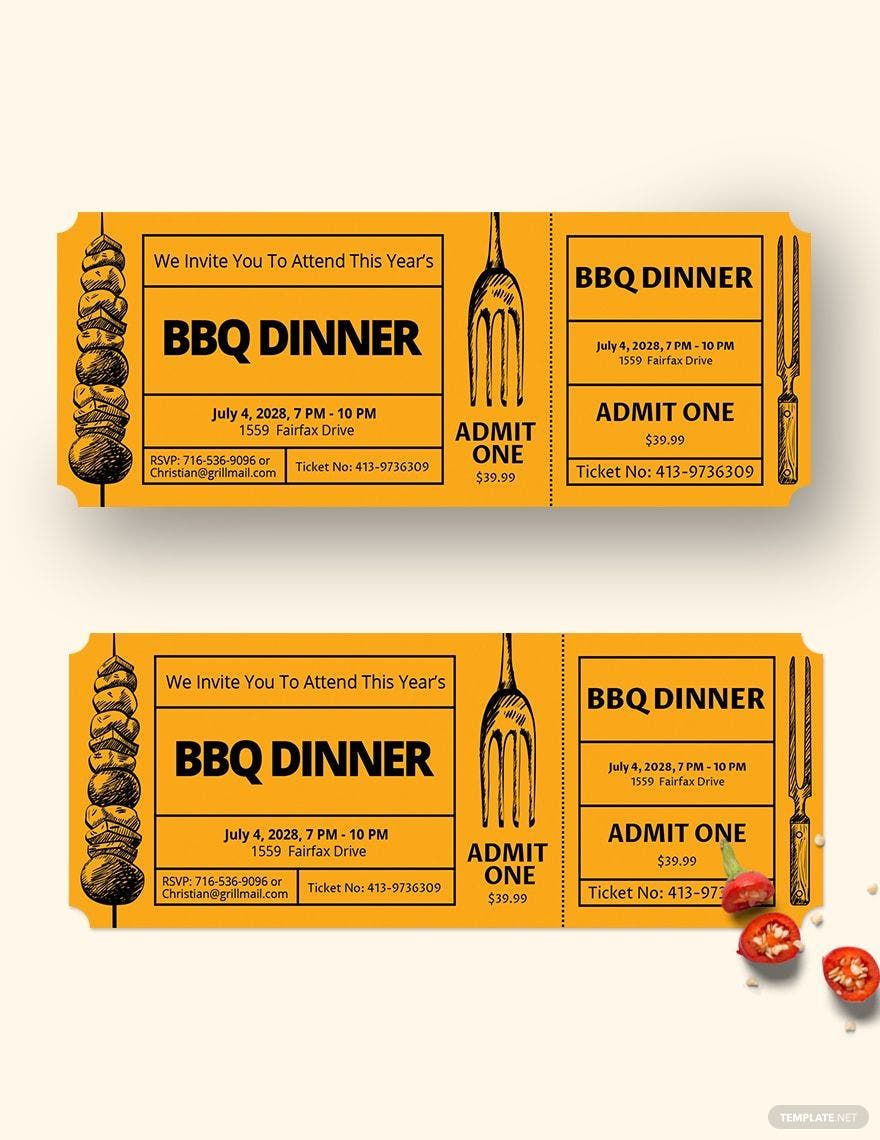 printable tickets for bbq