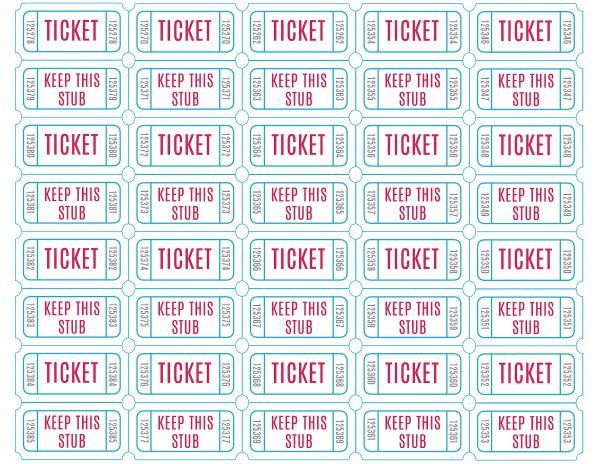 FREE Printable Raffle Tickets