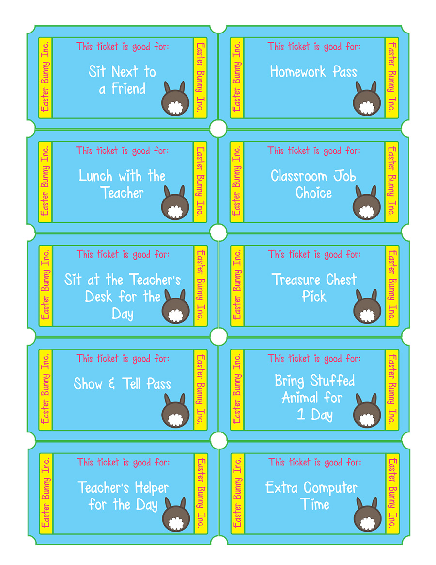 printable tickets for teachers