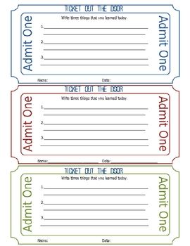 printable tickets for teachers
