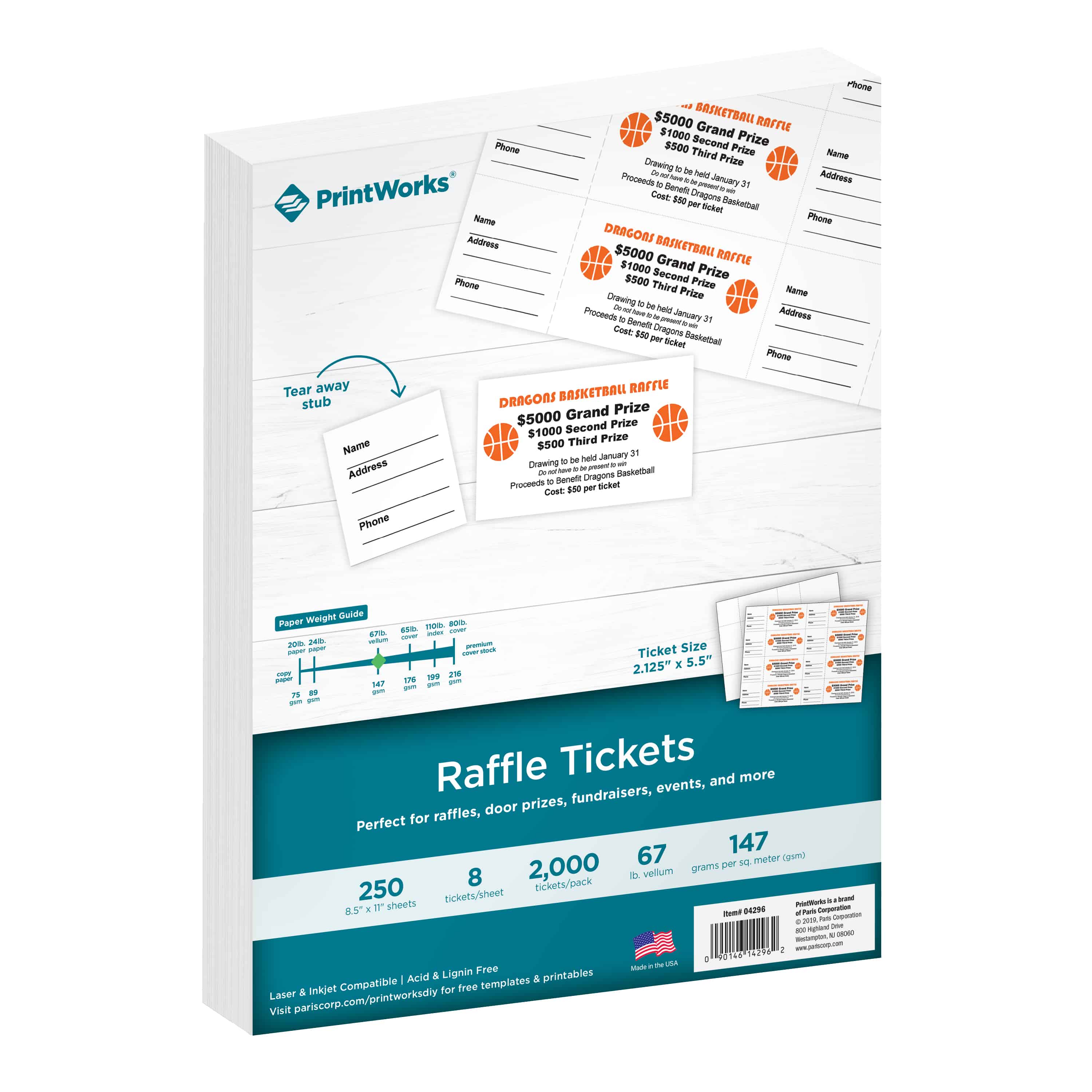 printable tickets paper