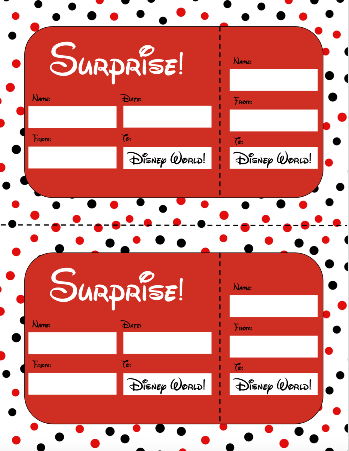Birthday Surprise Disney World Trip