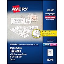 Ticket Stub Blank Template 3 X 7, Pass Admission Stub Ticket ...
