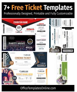14+ Free Event Ticket Templates in MS Word Format