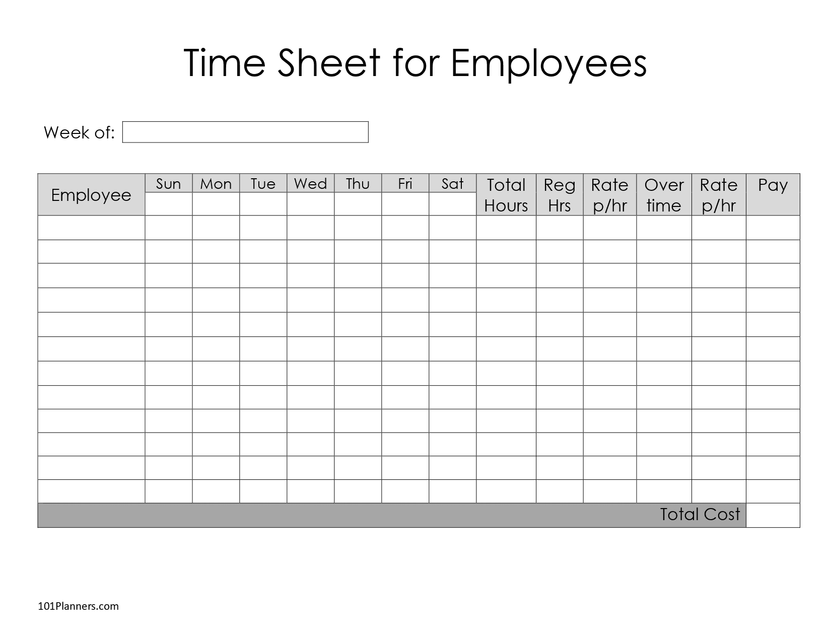 FREE Timesheet Template Printables | Instant Download