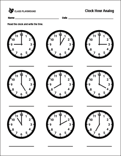 TIme Print - Class Playground