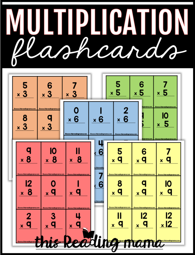 FREE Printable Multiplication Flashcards - This Reading Mama