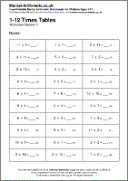 printable times table worksheet 1 12