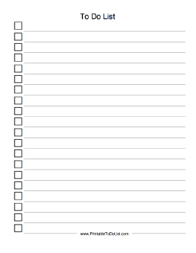 Checklist To Do List