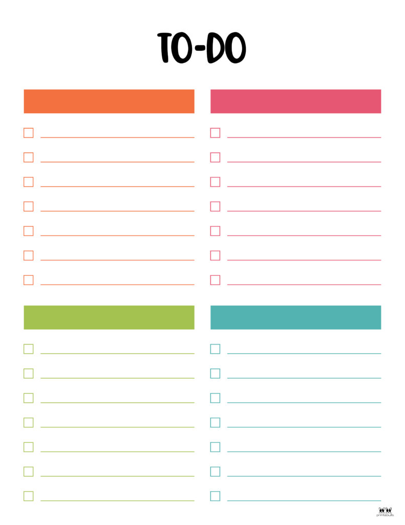 To Do Lists - 31 FREE Printables | Printabulls
