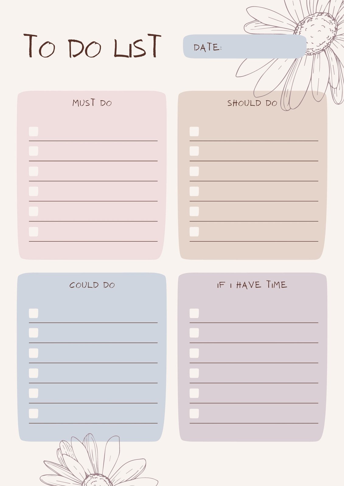 printable to do list checklist
