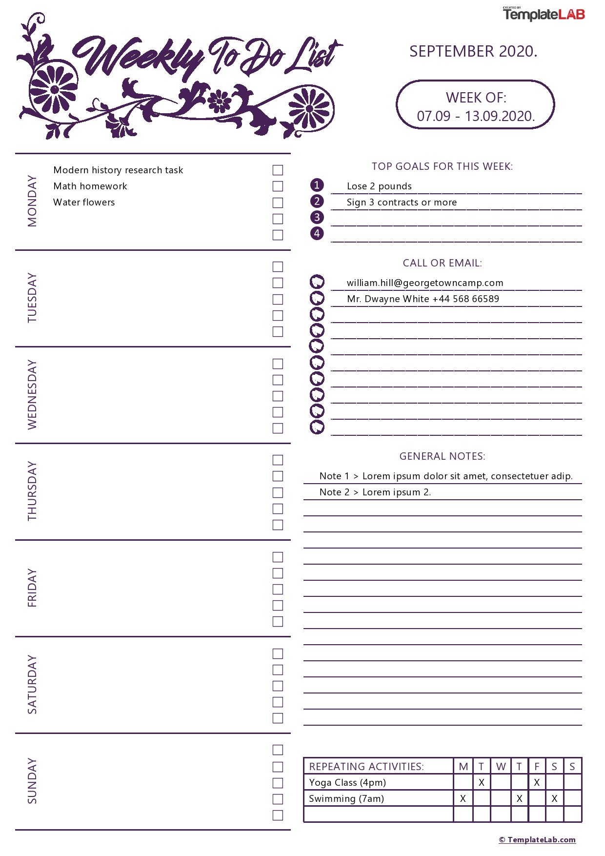 27 Printable To Do List &  Checklist Templates (Excel, Word, PDF)