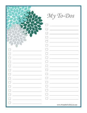 printable to do list floral