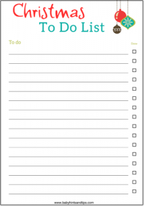 Christmas Gift List Printable