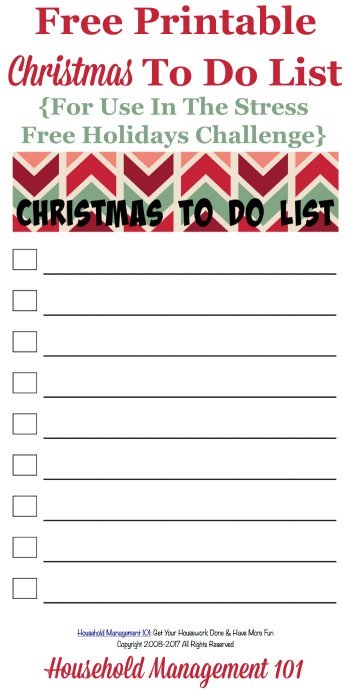 printable to do list for christmas