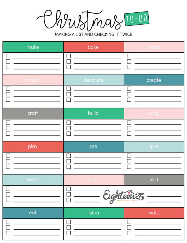 printable to do list for christmas