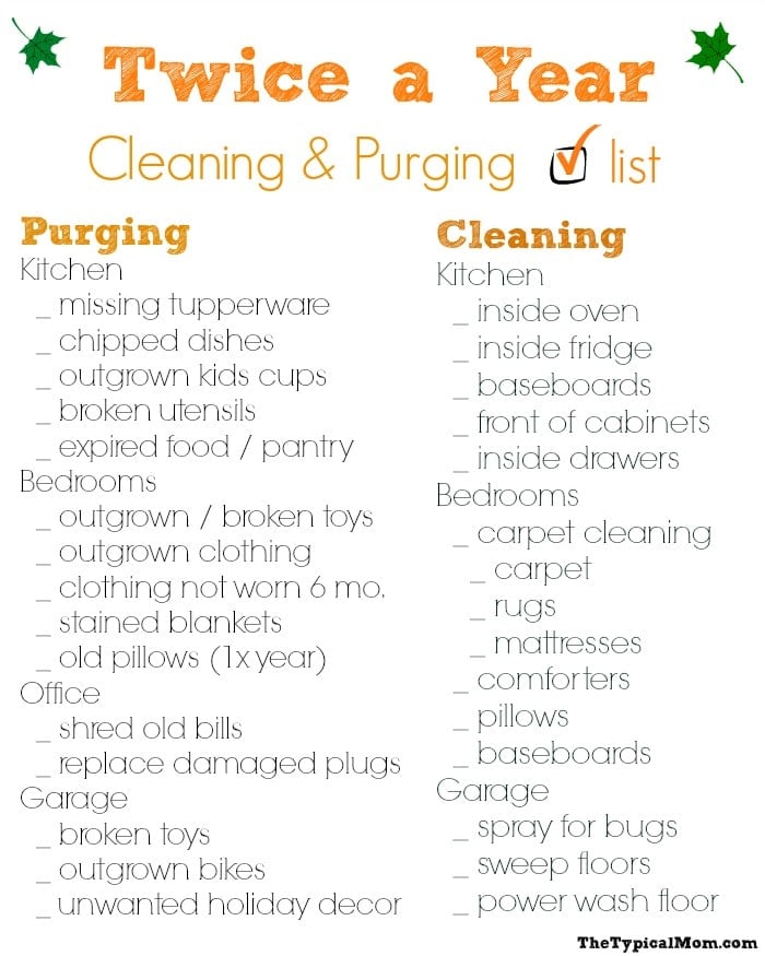 Free House Cleaning Checklist - Printable PDF