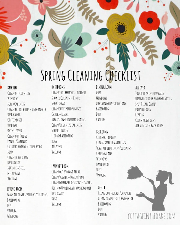 printable to do list for house cleaning