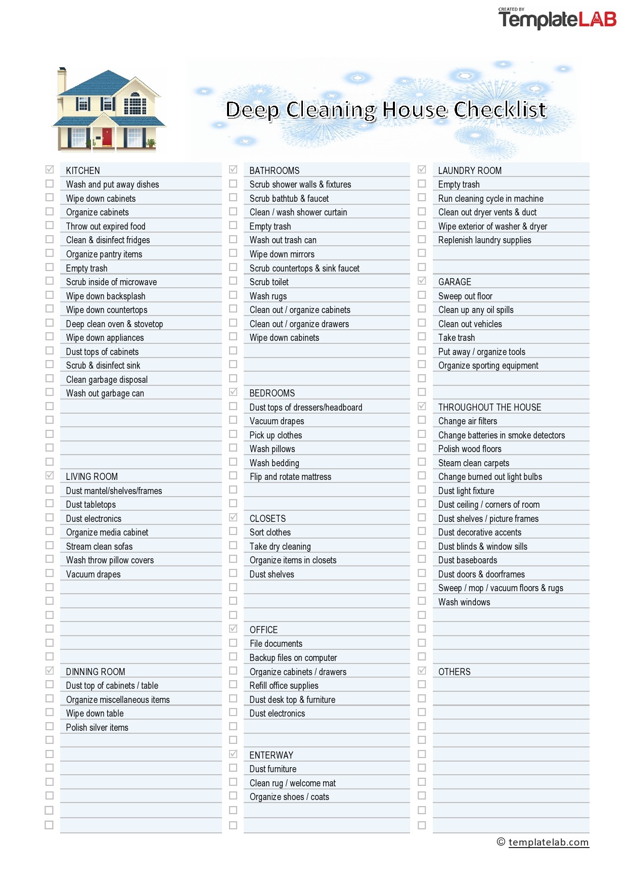 printable to do list for house cleaning