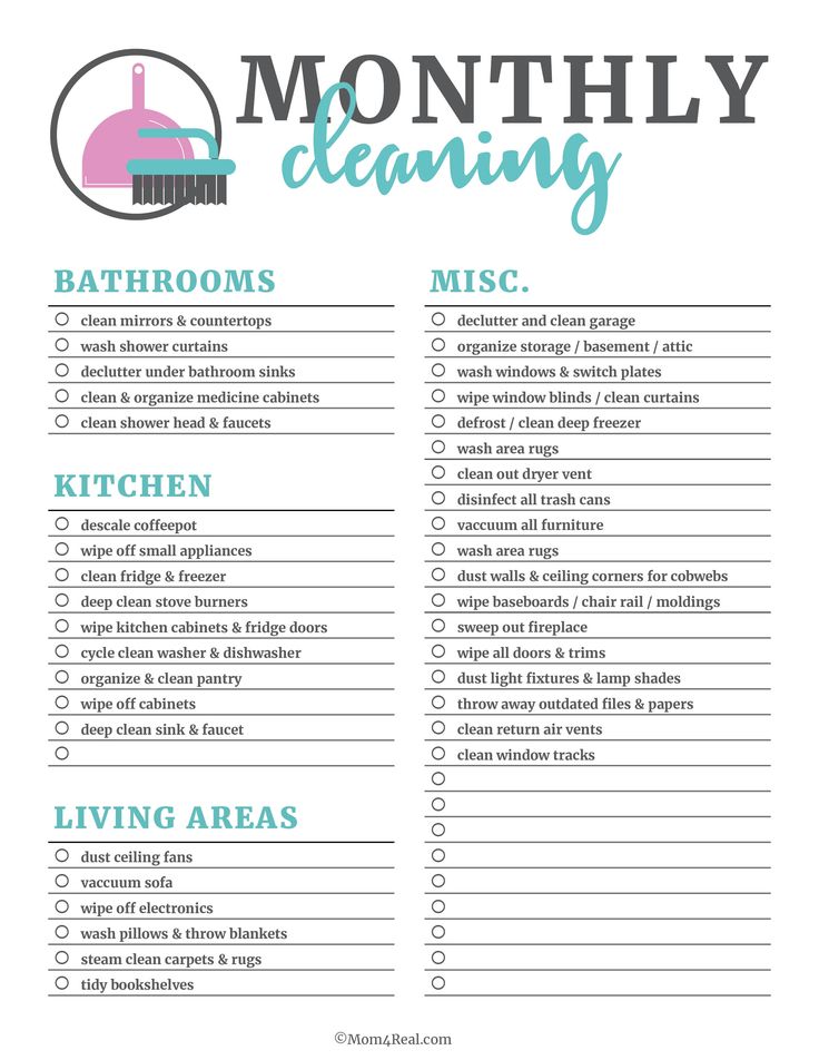 printable to do list for house cleaning