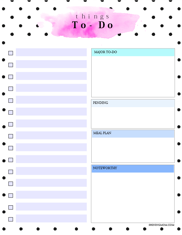 printable to do list for moms