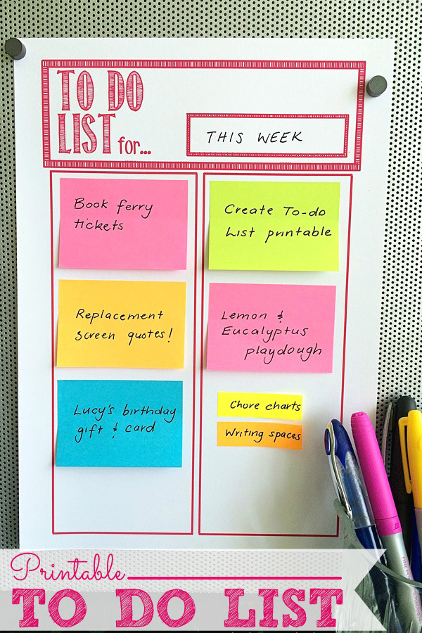 printable to do list for school