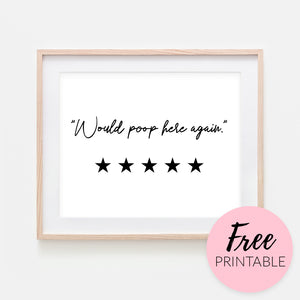 printable toilet wall art