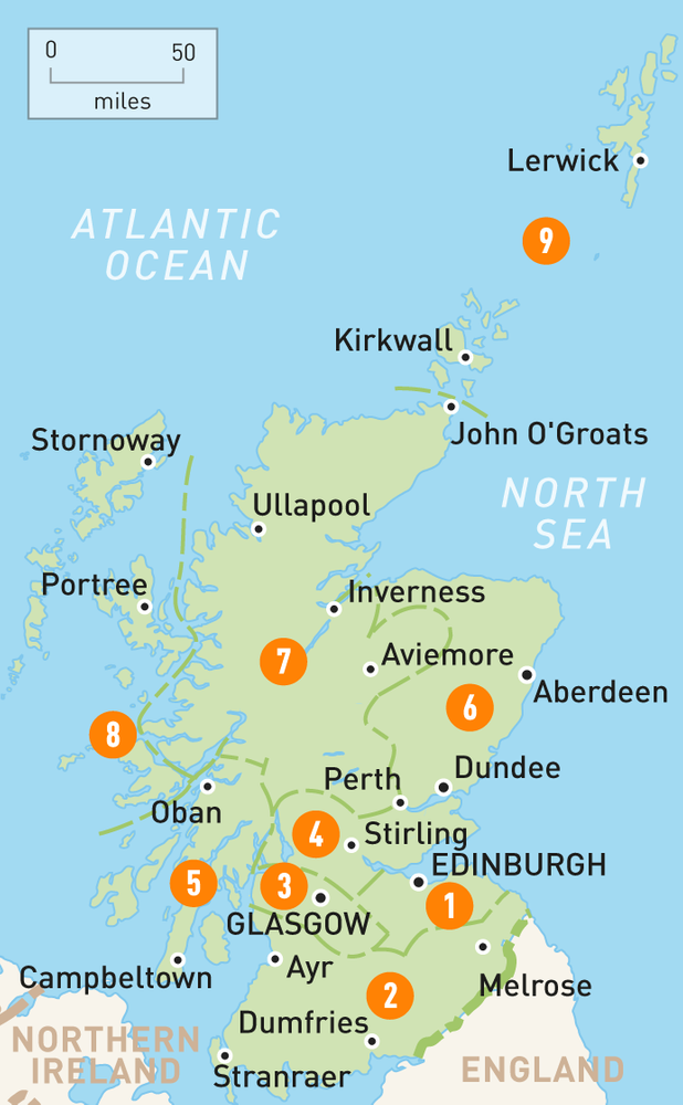 printable touring map of scotland