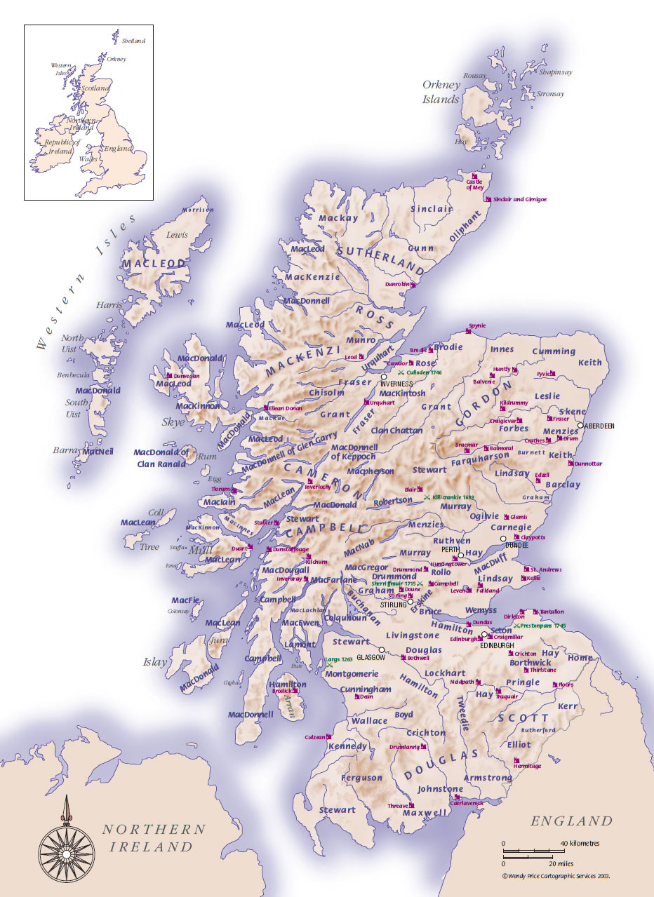 printable touring map of scotland