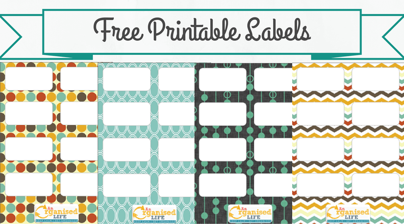 Free Printable Labels- An Organised Life