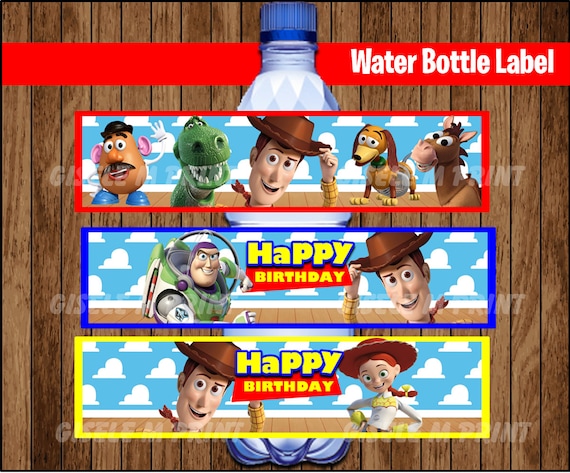 printable toy story water bottle labels