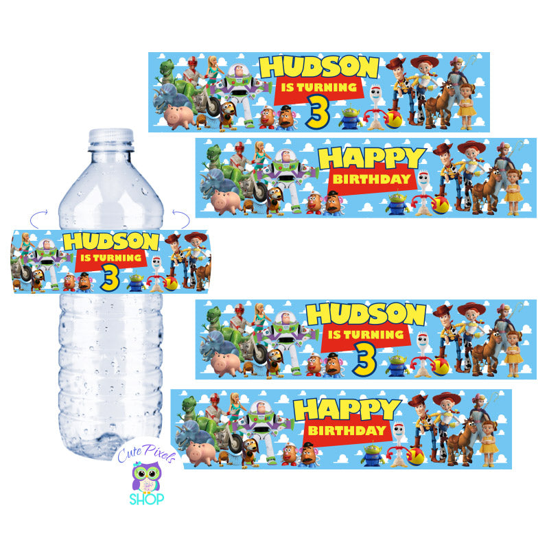 printable toy story water bottle labels