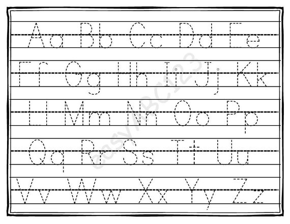 printable tracing alphabet cards