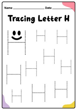 printable tracing letter h