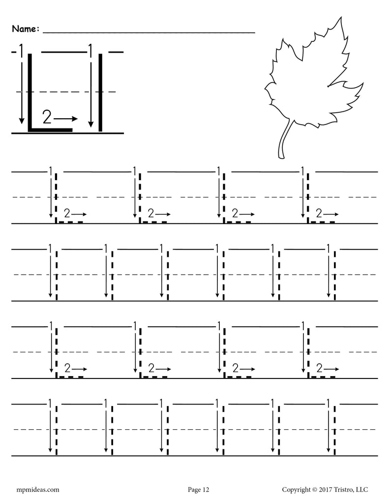 Free Letter Tracing Worksheets - Paper Trail Design